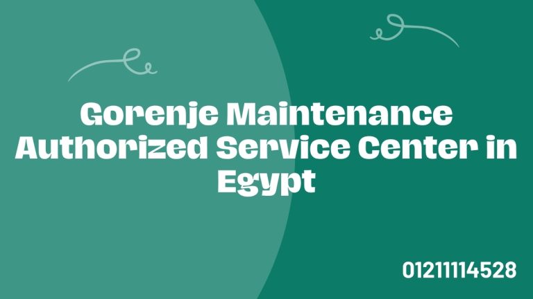 Gorenje Maintenance – Authorized Service Center in Egypt